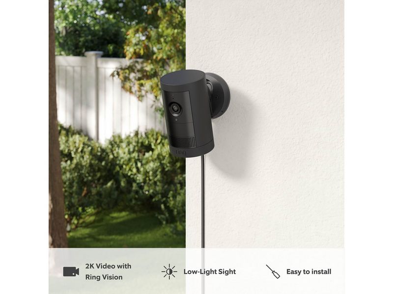 Ring Outdoor Cam Plus Plug-in Retinal 2K - Black