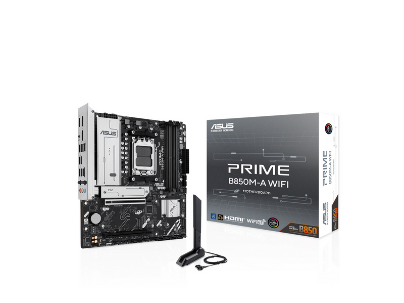 ASUS PRIME B850M-A WIFI Mainboard - AMD B850 - AMD AM5 - DDR5 RAM - Micro-ATX