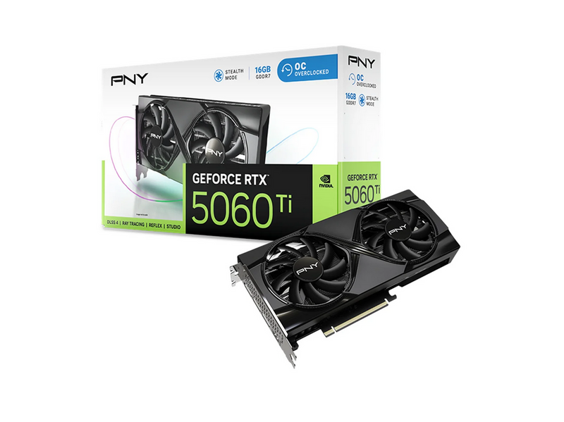 PNY GeForce RTX 5060 Ti Dual Fan OC - 16GB GDDR7 RAM - Grafikkarte