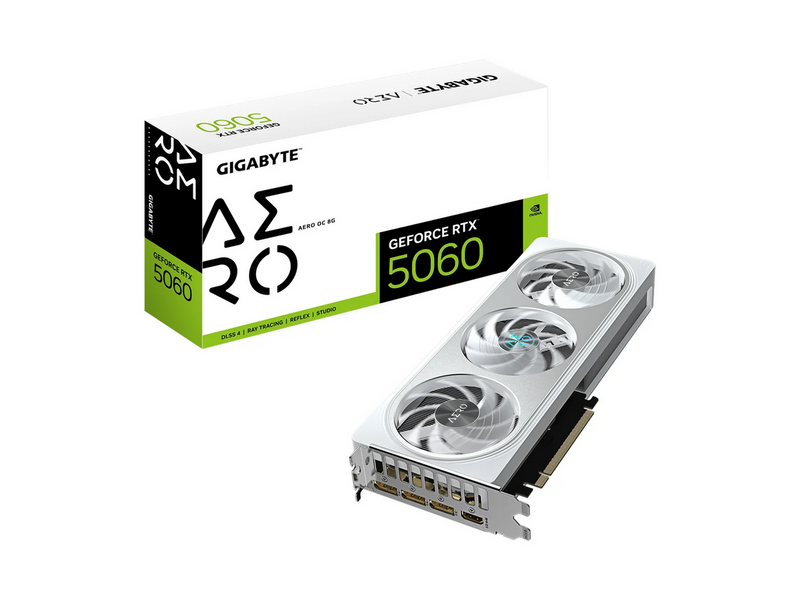 GIGABYTE GeForce RTX 5060 AERO OC - 8GB GDDR7 RAM - Grafikkarte