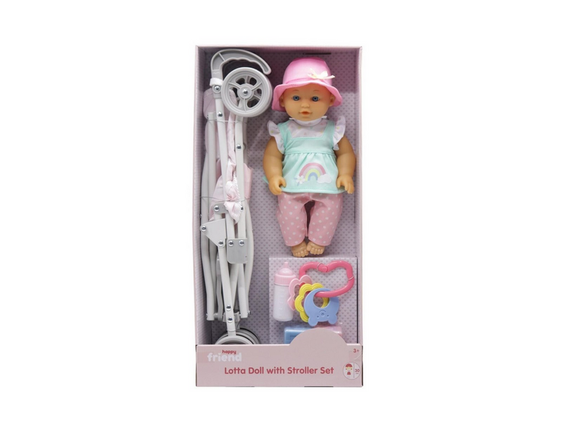 Happy Friend Lotta Doll 30cm with Stroller Set