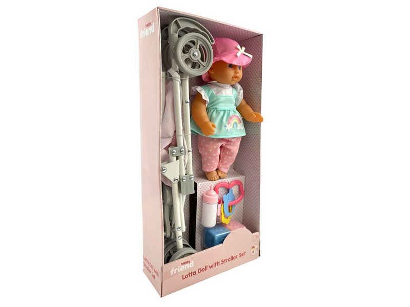 Happy Friend Lotta Doll 30cm with Stroller Set