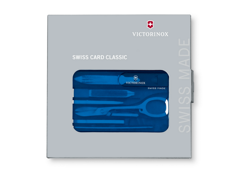 Victorinox SWISSCARD blue transparent
