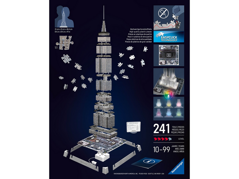 Ravensburger Iconics: Empire State Building - mit Licht 3D Puzzle
