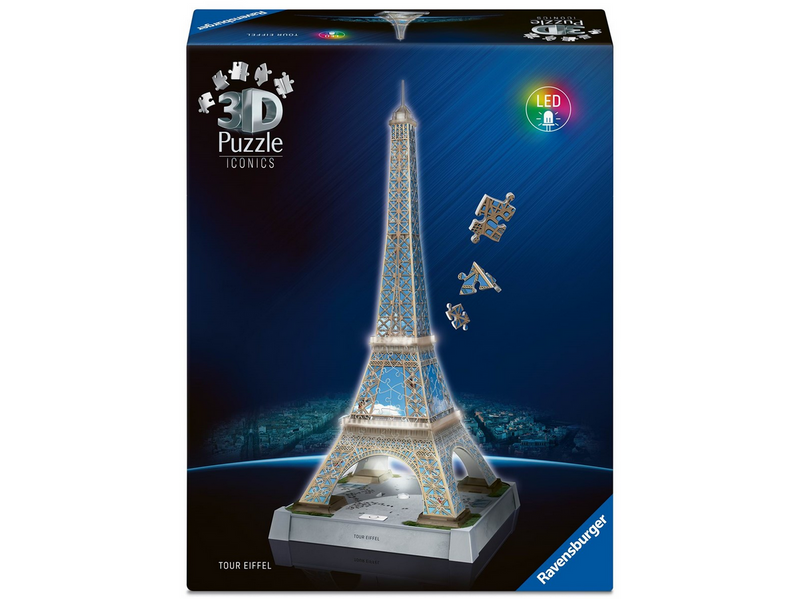 Ravensburger Iconics: Eiffelturm - mit Licht 3D Puzzle