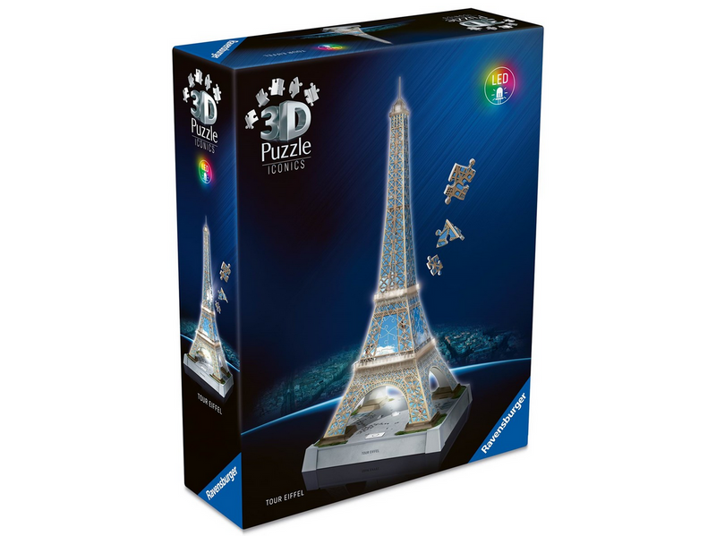 Ravensburger Iconics: Eiffelturm - mit Licht 3D Puzzle