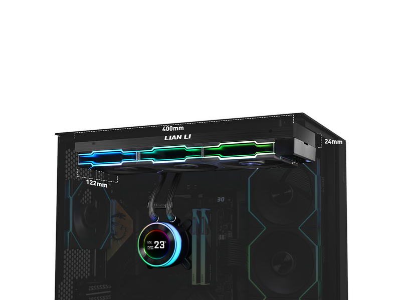 Lian Li Hydroshift II LCD-C 360TL Wireless Black - CPU-Wasserkühlung - Max 28