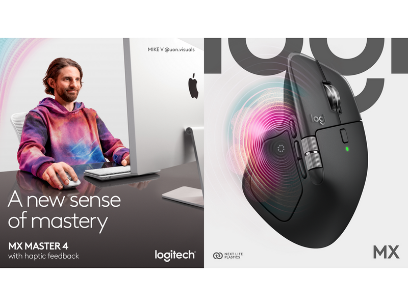 Logitech MX Master 4 for MAC (Space Black) - Ergonomische Maus (Schwarz)