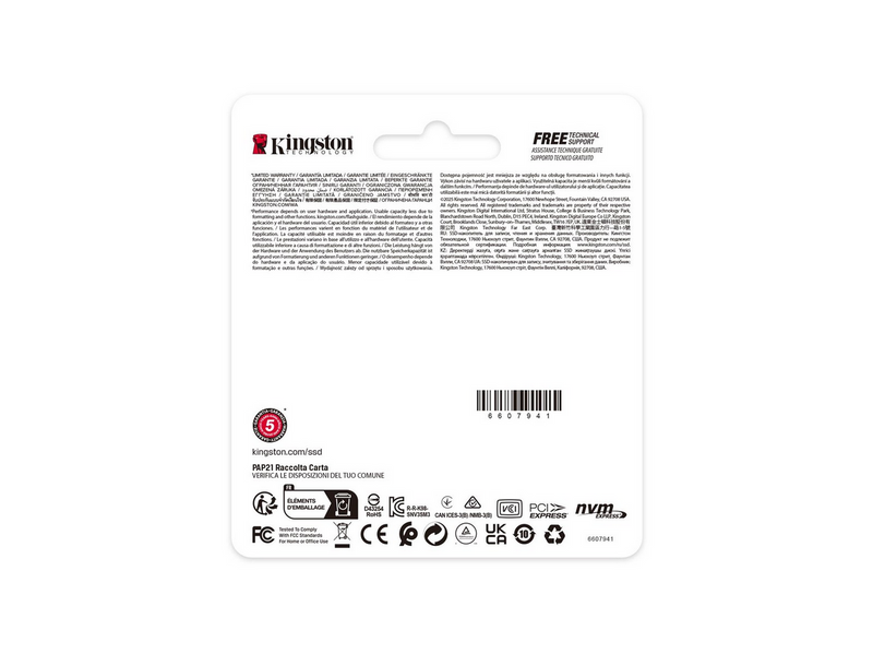 Kingston NV3 SSD - 1TB - PCIe 4.0 - M.2 2230