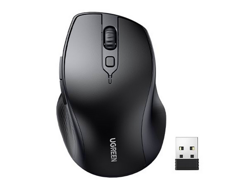 UGREEN Ergonomic Wireless Mouse - Maus (Schwarz)