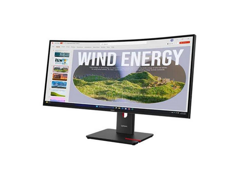34" Lenovo ThinkVision T34WD-40 - 3440x1440 (UWQHD) - 120Hz - VA - 100W USB-C