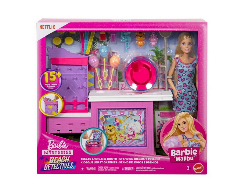 Barbie Mysteries: Beach Detectives Treats and Game Booth with "Malibu" Doll