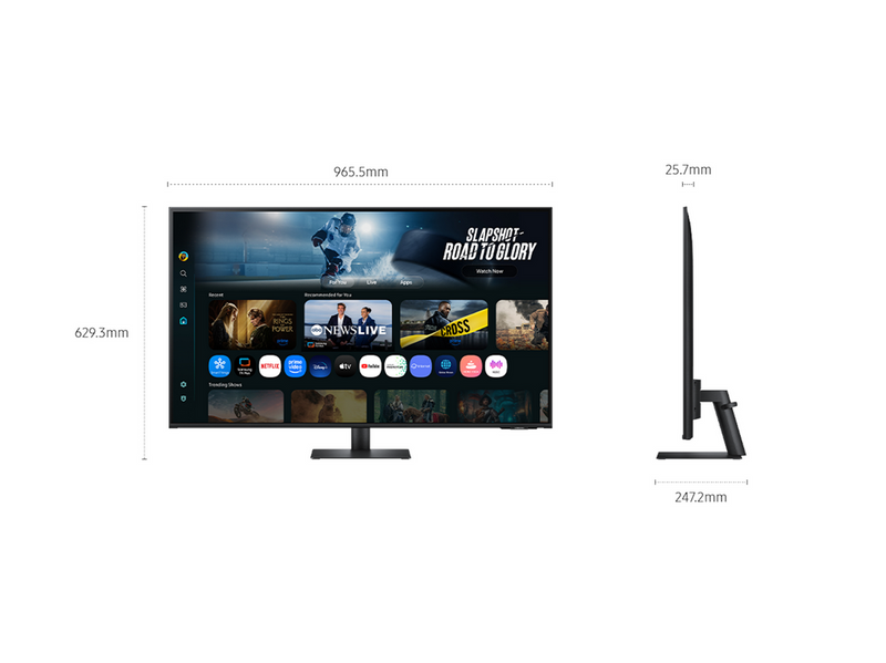 43" Samsung S43FM702UU - 3840x2160 (4K) - VA - 65W USB-C