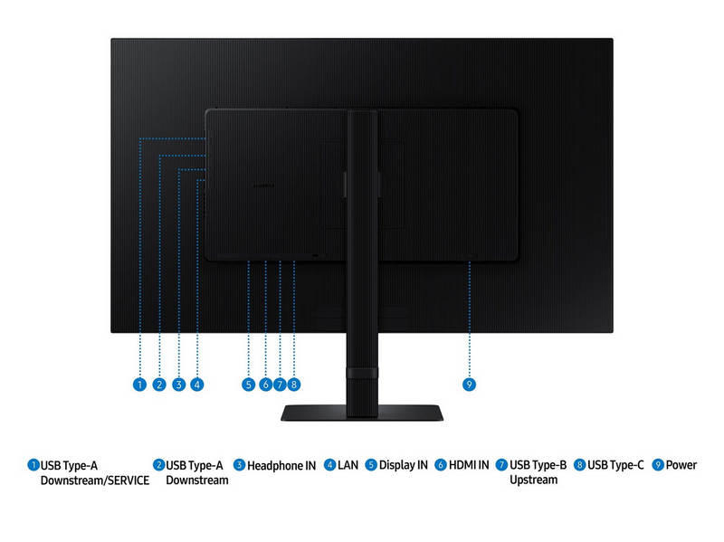 32" Samsung ViewFinity S8 S32D800UBU - 3840x2160 (4K) - 60Hz - IPS - 90W USB-C