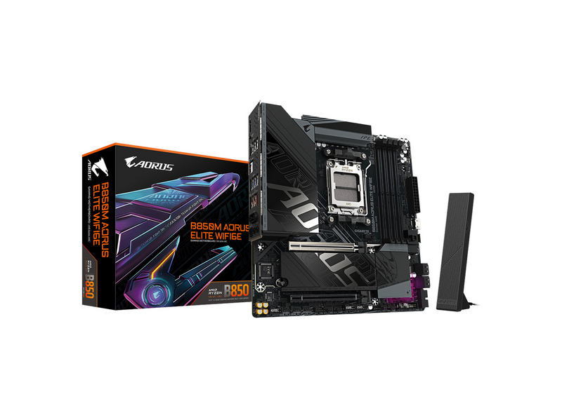 GIGABYTE B850M AORUS ELITE WIFI6E Mainboard - AMD B850 - AMD AM5 - DDR5 RAM -