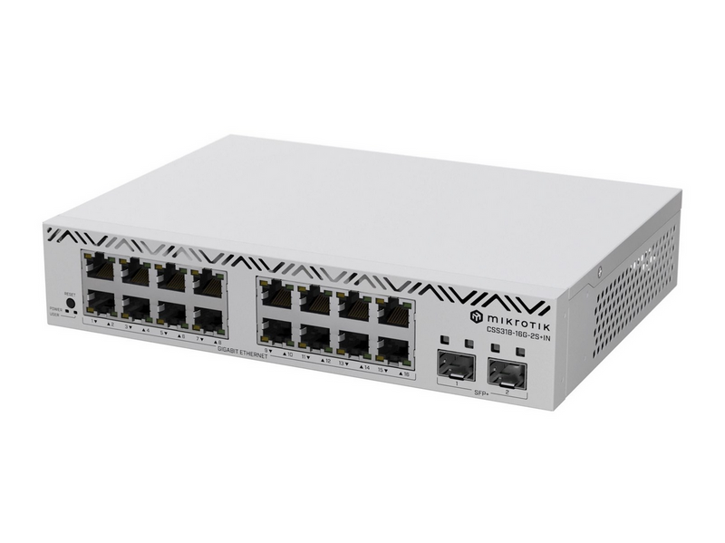 MikroTik CSS318-16G-2S+IN - switch - 18 ports - smart - rack-mountable