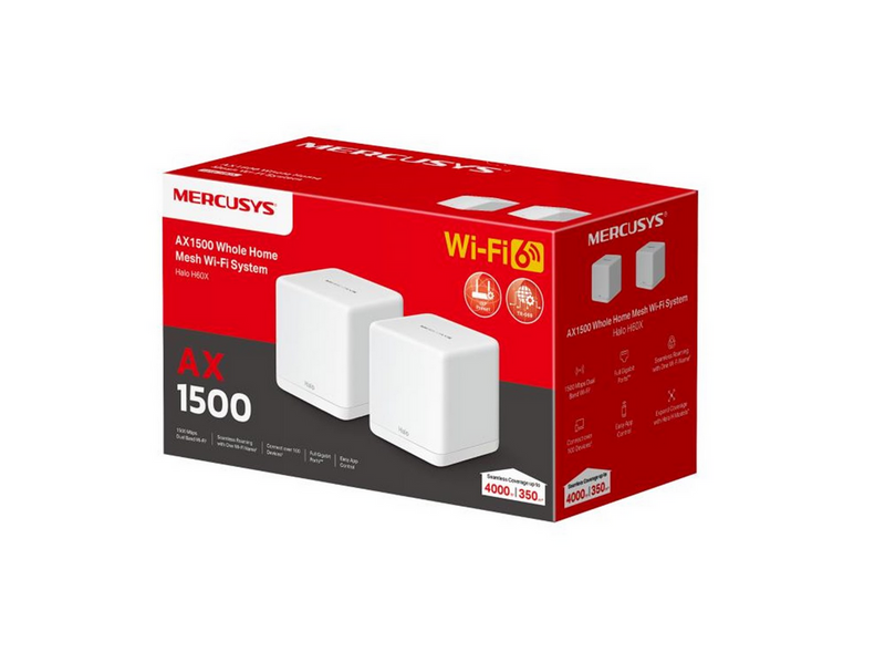 MERCUSYS HALO H60X (2-Pack) - Mesh router Wi-Fi 6