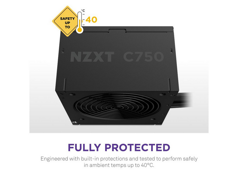 NZXT C750 Netzteile - 750 Watt - 120 mm - ATX 3.1 - 80 Plus Bronze zertifiziert