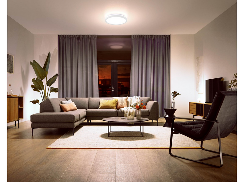 Philips AIO Ceiling Light with Remote (Round White) – 24W Integrated LED Lamp