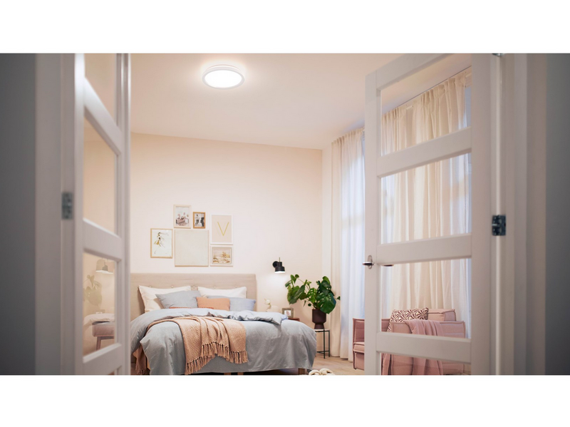 Philips AIO Ceiling Light with Remote (Round White) – 24W Integrated LED Lamp