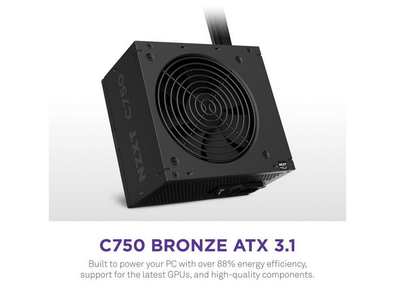 NZXT C750 Netzteile - 750 Watt - 120 mm - ATX 3.1 - 80 Plus Bronze zertifiziert