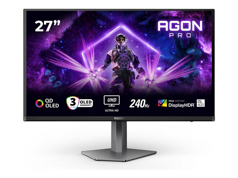 26.5" AOC AG276UZD - 3840x2160 (4K) - 240Hz - QD-OLED - 65W USB-C - KVM switch