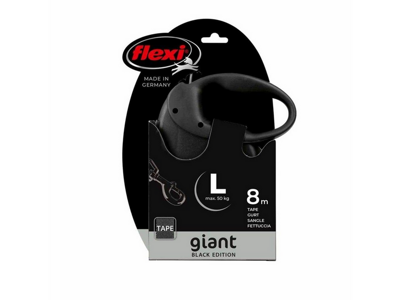 Flexi - Leash Giant L Black Edition - 50kg - 8m