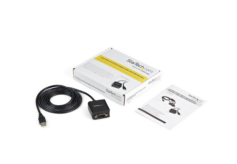 StarTech.com 1 Port FTDI USB zu Serial RS232 Adapter Kabel mit COM Retention