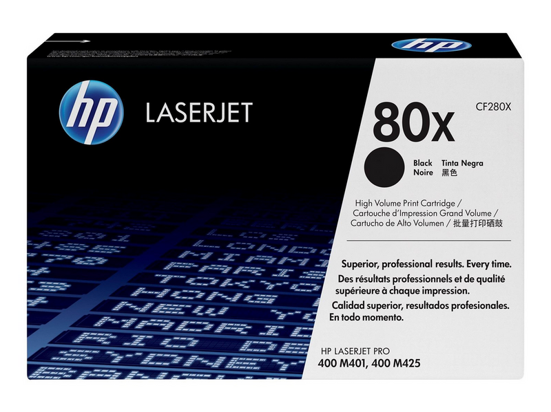 HP 80X / CF280X - High Capacity - Black Toner - Tonerpatrone Schwarz