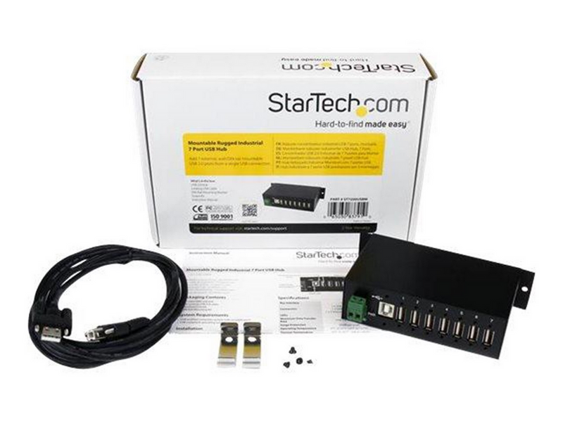 StarTech.com USB 2.0 Industrial USB Hub USB-Hubs - 7 - Schwarz