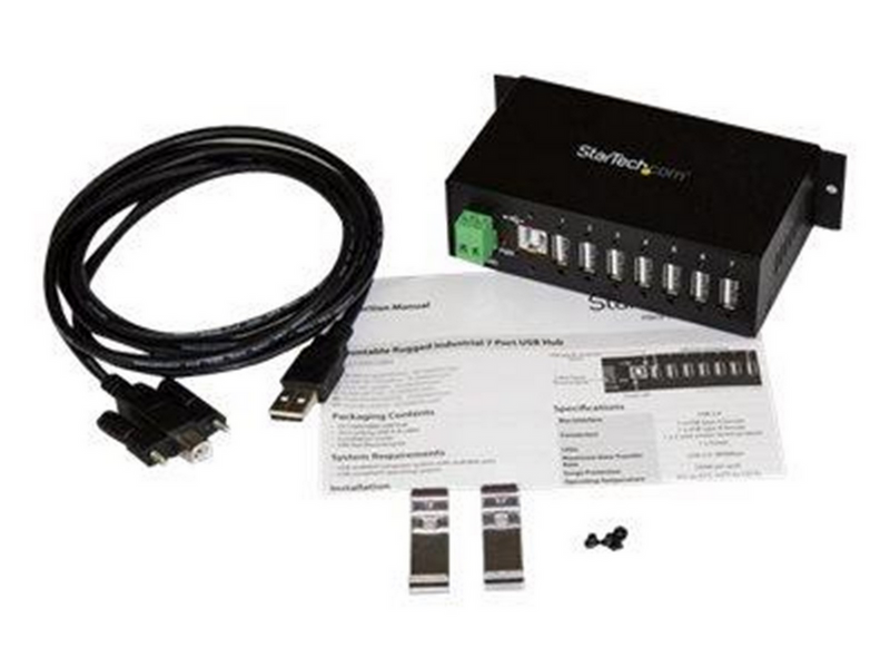 StarTech.com USB 2.0 Industrial USB Hub USB-Hubs - 7 - Schwarz