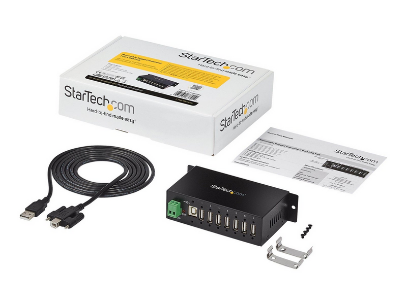 StarTech.com USB 2.0 Industrial USB Hub USB-Hubs - 7 - Schwarz