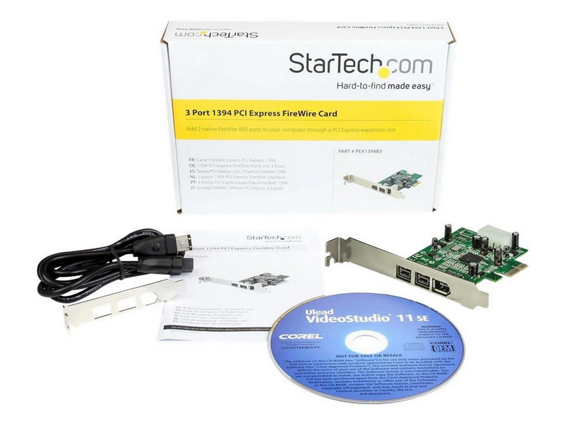 StarTech.com 3 Port 2b 1a 1394 PCI Express FireWire Card Adapter - FireWire