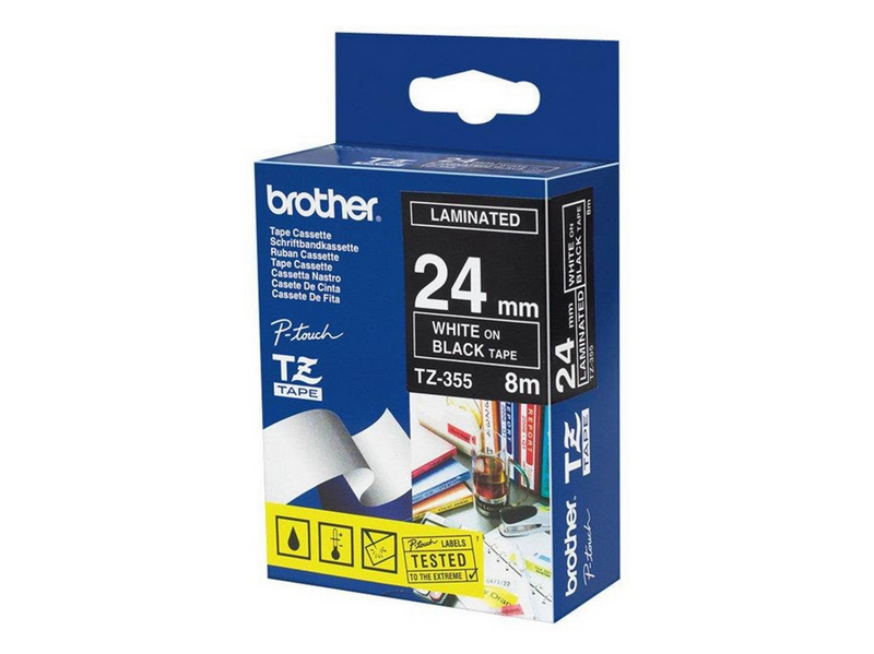 Brother TZE355 - Laminated Tape - Roll (2.4 cm x 8 m)