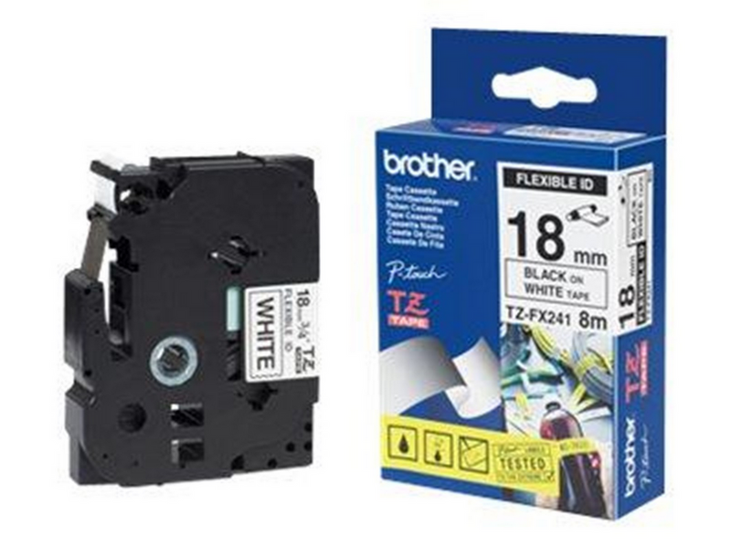 Brother TZEFX241 - Black on white Roll (1.8 cm x 8 m)