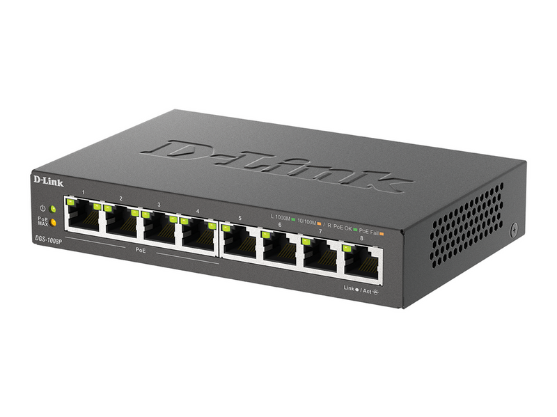 D-Link DGS-1008P - 8 Port Switch (4xPoE)