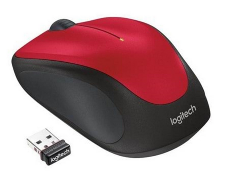 Logitech M235 Drahtlos Mouse - Red - Maus (Rot)