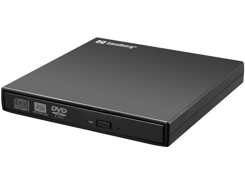 Sandberg USB Mini DVD Burner - DVD-RW (Brenner) - USB 2.0 - Schwarz