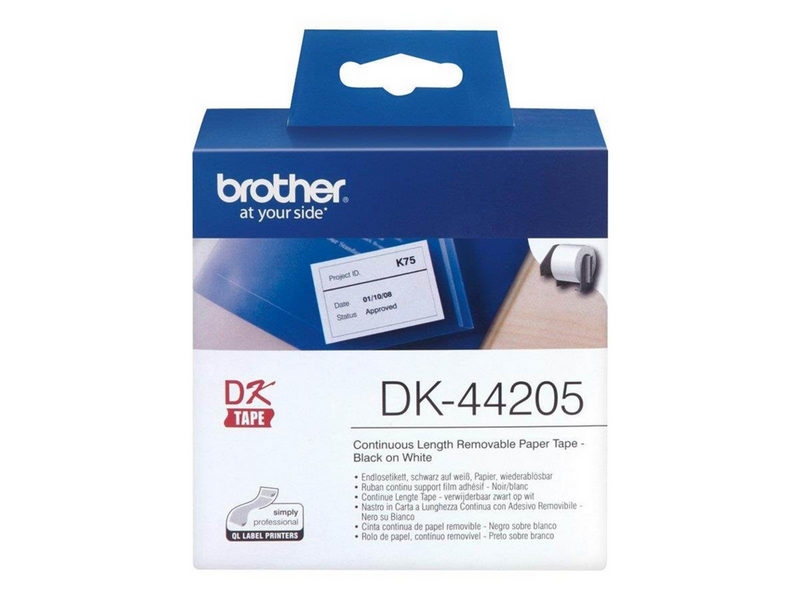 Brother DK44205 / Continuous Removable Paper Roll 62mm x 30m