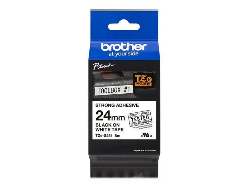 Brother Tape brother 24 mm black/white tze-s251 strong adhesive