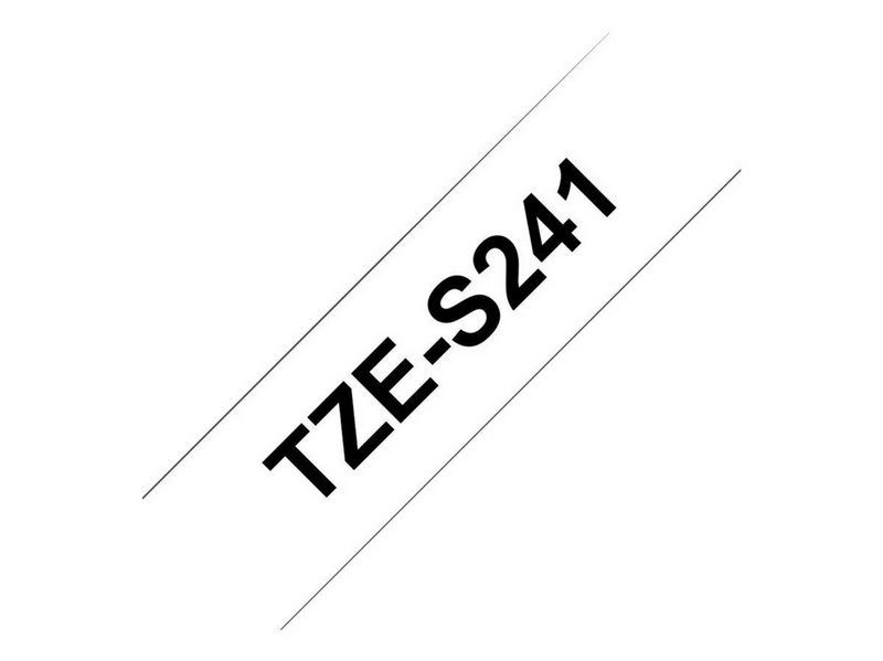 Brother TZe-S241 - Black On White - Roll (1.8 cm x 8 m)