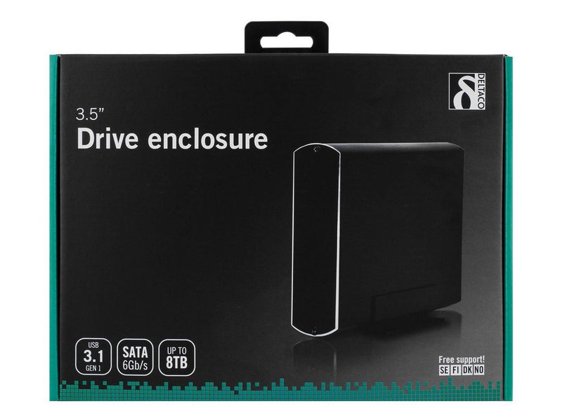 Deltaco MAP-GD34U3 3.5" SATA to USB 3.0 Aluminium Black