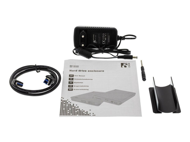 Deltaco MAP-GD34U3 3.5" SATA to USB 3.0 Aluminium Black