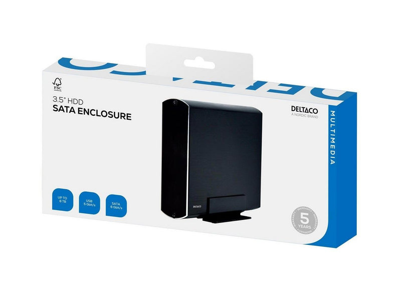 Deltaco MAP-GD34U3 3.5" SATA to USB 3.0 Aluminium Black
