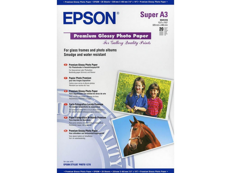 Epson Glossy photo paper inkjet 250g/m2 A3+