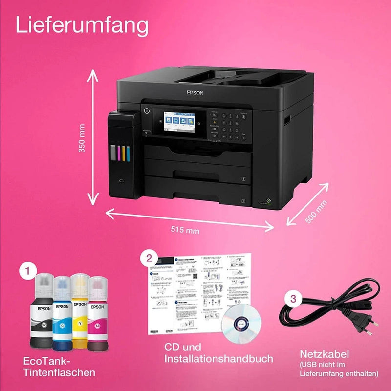 EPSON EcoTank ET-16650 4 in 1 Tintenstrahl-Multifunktionsdrucker schwarz