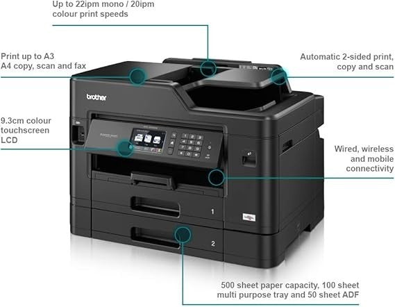 Brother MFC-J5730DW Colour Inkjet Printer | Wireless, PC Connected & Network |