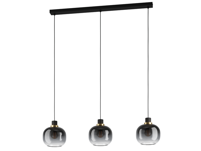 EGLO OILELLA long table pendant black/grey/transparent