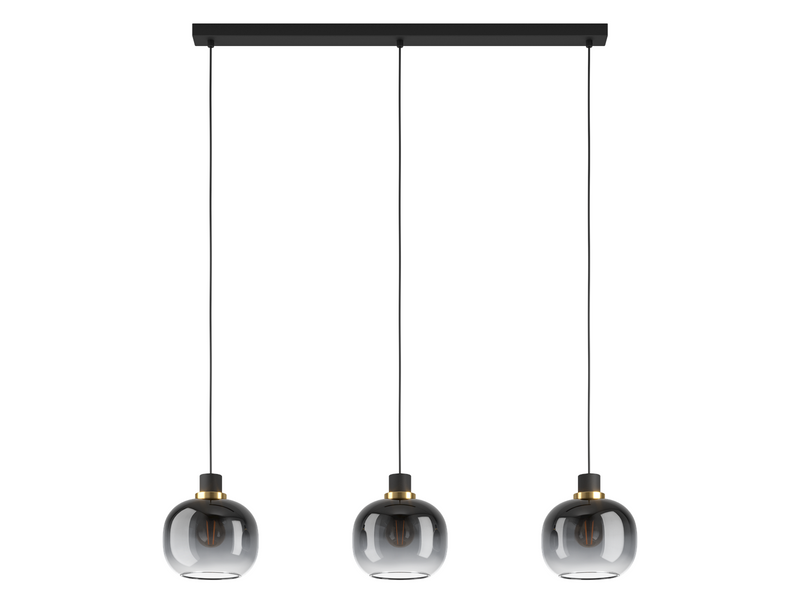 EGLO OILELLA long table pendant black/grey/transparent