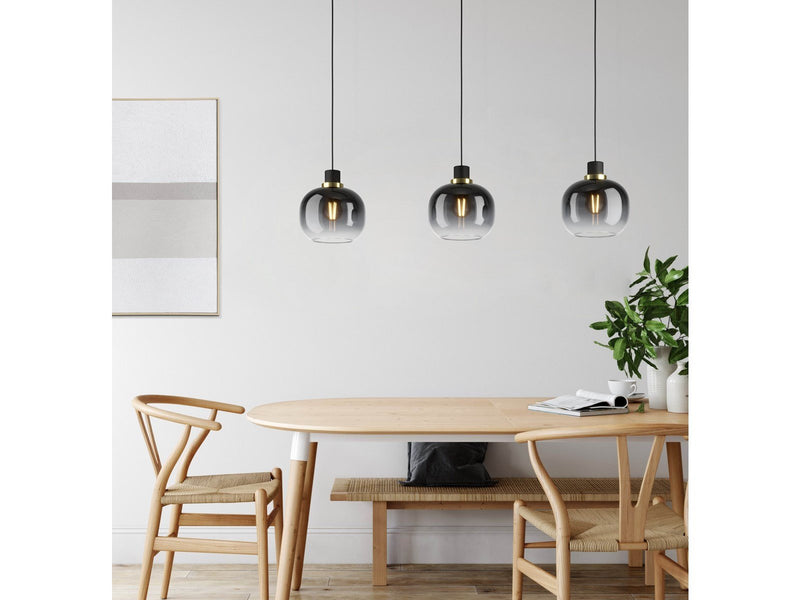 EGLO OILELLA long table pendant black/grey/transparent